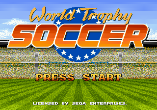 World Trophy Soccer (USA) Title Screen